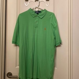 Men’s XL polo by Ralph Lauren, highlighter green.  100% cotton